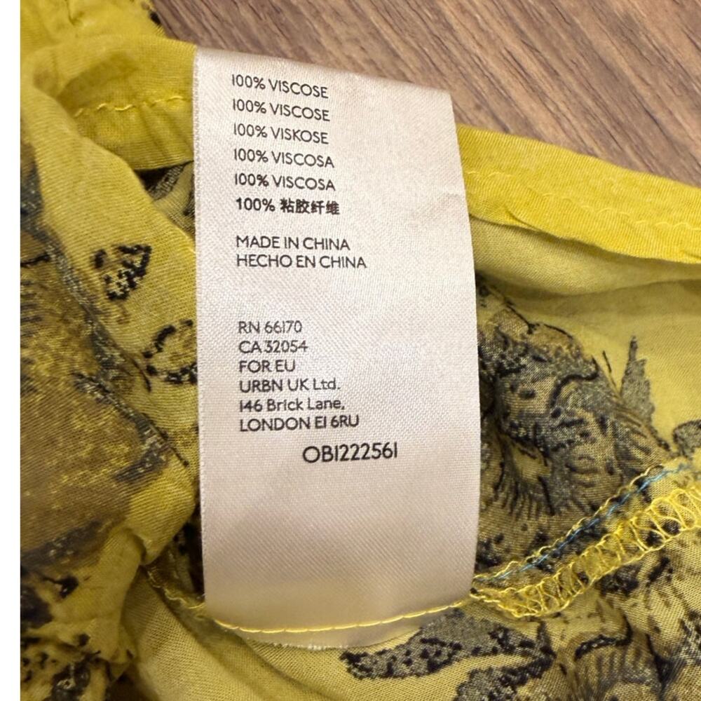 Anthropologie Pilcro The Romy Relaxed Button down in Chartreuse Floral Size XS - Picture 8 of 8